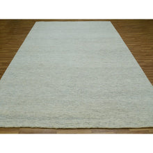 Load image into Gallery viewer, 9&#39;2&quot;x11&#39;10&quot; Shoji White, Hand Knotted Borderless Organic Sustainable Textile, Soft and Vibrant Wool, Modern Grass Design, Tone on Tone, Oriental Rug FWR479862