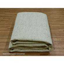 Load image into Gallery viewer, 9&#39;2&quot;x11&#39;10&quot; Shoji White, Hand Knotted Borderless Organic Sustainable Textile, Soft and Vibrant Wool, Modern Grass Design, Tone on Tone, Oriental Rug FWR479862