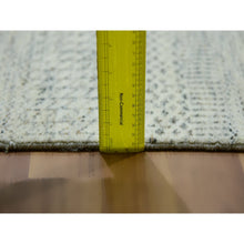 Load image into Gallery viewer, 12&#39;x12&#39; High Reflective White, 100% Wool, Hand Knotted Borderless, Organic Sustainable Textile, Modern Square Grass Design, Tone On Tone, Oriental Rug FWR479874