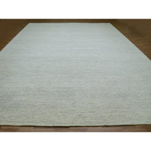 Load image into Gallery viewer, 14&#39;x18&#39;1&quot; Eider White, Hand Knotted Velvety Wool, Organic Sustainable Textile, Tone On Tone, Modern Grass Design, Xl Oriental RugFWR479880