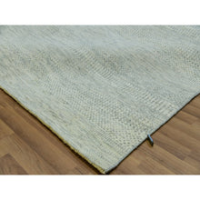 Load image into Gallery viewer, 14&#39;x18&#39;1&quot; Eider White, Hand Knotted Velvety Wool, Organic Sustainable Textile, Tone on Tone, Modern Grass Design, XL Oriental RugSh79980 FWR479880