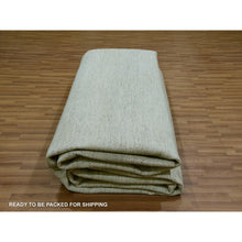 Load image into Gallery viewer, 14&#39;x18&#39;1&quot; Eider White, Hand Knotted Velvety Wool, Organic Sustainable Textile, Tone On Tone, Modern Grass Design, Xl Oriental RugFWR479880