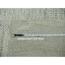 Load image into Gallery viewer, 14&#39;x18&#39;1&quot; Eider White, Hand Knotted Velvety Wool, Organic Sustainable Textile, Tone on Tone, Modern Grass Design, XL Oriental RugSh79980 FWR479880