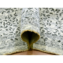 Load image into Gallery viewer, 14&#39;1&quot;x17&#39;9&quot; Chantilly Lace White, Tone On Tone Design, Hand Knotted Mamluk Dynasty Luxurious Wool, Oversized Undyed Oriental Rug FWR479892