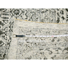 Load image into Gallery viewer, 14&#39;1&quot;x17&#39;9&quot; Chantilly Lace White, Tone On Tone Design, Hand Knotted Mamluk Dynasty Luxurious Wool, Oversized Undyed Oriental Rug FWR479892