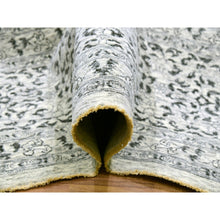 Load image into Gallery viewer, 12&#39;1&quot;x15&#39;4&quot; Heron White, Mamluk Dynasty Design, Hand Knotted Undyed 100% Wool, Tone On Tone, Oversized Oriental Rug FWR479898