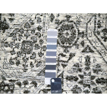 Load image into Gallery viewer, 12&#39;1&quot;x15&#39;4&quot; Heron White, Mamluk Dynasty Design, Hand Knotted Undyed 100% Wool, Tone On Tone, Oversized Oriental Rug FWR479898