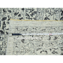 Load image into Gallery viewer, 12&#39;1&quot;x15&#39;4&quot; Heron White, Mamluk Dynasty Design, Hand Knotted Undyed 100% Wool, Tone On Tone, Oversized Oriental Rug FWR479898