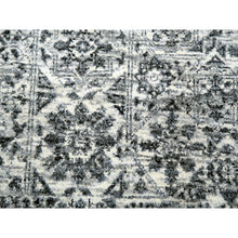 Load image into Gallery viewer, 12&#39;x12&#39; Cloud White, Undyed Hand Knotted Soft And Vibrant Wool, Mamluk Dynasty, Tone On Tone Design, Square Oriental Rug FWR479904