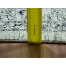 Load image into Gallery viewer, 12&#39;x12&#39; Cloud White, Undyed Hand Knotted Soft And Vibrant Wool, Mamluk Dynasty, Tone On Tone Design, Square Oriental Rug FWR479904