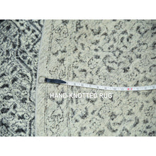 Load image into Gallery viewer, 10&#39;x10&#39; Oxford White, Hand Knotted Tone on Tone, Undyed Organic Wool, Mamluk Dynasty Design, Round Oriental Rug FWR479916