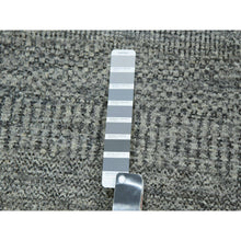 Load image into Gallery viewer, 10&#39;x10&#39; Grandma Gray, Undyed Modern Grass Design, Tone On Tone, Hand Knotted, 100% Wool, Bohemian Square Oriental Rug FWR479940