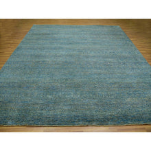 Load image into Gallery viewer, 12&#39;x12&#39; Jungle Green, Soft To The Touch Kohinoor Herat, Diamond Shape Small Geometric Repetitive Design, Pure Wool, Hand Knotted, Square Oriental Rug FWR479976