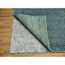 Load image into Gallery viewer, 12&#39;x12&#39; Jungle Green, Soft To The Touch Kohinoor Herat, Diamond Shape Small Geometric Repetitive Design, Pure Wool, Hand Knotted, Square Oriental Rug FWR479976