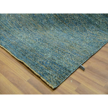 Load image into Gallery viewer, 12&#39;x12&#39; Jungle Green, Soft To The Touch Kohinoor Herat, Diamond Shape Small Geometric Repetitive Design, Pure Wool, Hand Knotted, Square Oriental Rug FWR479976
