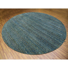 Load image into Gallery viewer, 12&#39;x12&#39; Myrtle Green, Tone On Tone, Hand Knotted Plush Pile 100% Wool, Kohinoor Herat With Diamond Shaped Small Geometric Repetitive Design, Round Oriental Rug FWR479982