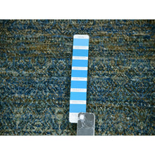 Load image into Gallery viewer, 12&#39;x12&#39; Myrtle Green, Tone On Tone, Hand Knotted Plush Pile 100% Wool, Kohinoor Herat With Diamond Shaped Small Geometric Repetitive Design, Round Oriental Rug FWR479982