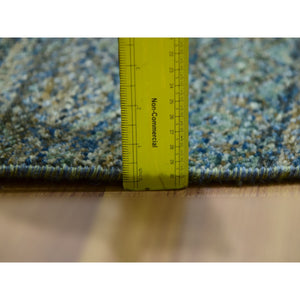 12'x12' Myrtle Green, Tone On Tone, Hand Knotted Plush Pile 100% Wool, Kohinoor Herat With Diamond Shaped Small Geometric Repetitive Design, Round Oriental Rug FWR479982