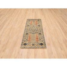 Load image into Gallery viewer, 2&#39;7&quot;x6&#39; Almond Brown, Silk With Textured Wool, Hand Knotted, Cypress Tree Design, Runner, Oriental Rug FWR480144