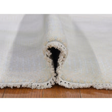 Load image into Gallery viewer, 4&#39;1&quot;x6&#39;1&quot; Ivory, Modern, Hand Knotted, Grass Design, Densely Woven, Wool And Silk, Oriental Rug FWR480234