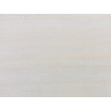 Load image into Gallery viewer, 4&#39;1&quot;x6&#39;1&quot; Ivory, Modern, Hand Knotted, Grass Design, Densely Woven, Wool And Silk, Oriental Rug FWR480234