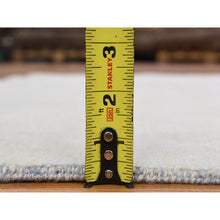 Load image into Gallery viewer, 4&#39;1&quot;x6&#39;1&quot; Ivory, Modern, Hand Knotted, Grass Design, Densely Woven, Wool And Silk, Oriental Rug FWR480234