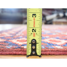 Load image into Gallery viewer, 4&#39;x6&#39;8&quot; Coral Red, Afghan Ersari With Geometric Elephant Feet Design, Soft Wool, Hand Knotted, Oriental Rug FWR480270