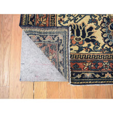 Load image into Gallery viewer, 14&#39;3&quot;x15&#39;7&quot; Ivory, Antique Persian Bakhtiar with Rare All Over Design, Excellent Condition Hand Knotted Pure Wool, Signed by Kashan Carpets, Large Squarish Oversized Oriental Rug FWR480330