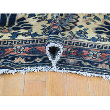 Load image into Gallery viewer, 14&#39;3&quot;x15&#39;7&quot; Ivory, Antique Persian Bakhtiar With Rare All Over Design, Excellent Condition Hand Knotted Pure Wool, Signed By Kashan Carpets, Large Squarish Oversized Oriental Rug FWR480330