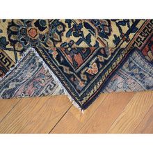 Load image into Gallery viewer, 14&#39;3&quot;x15&#39;7&quot; Ivory, Antique Persian Bakhtiar with Rare All Over Design, Excellent Condition Hand Knotted Pure Wool, Signed by Kashan Carpets, Large Squarish Oversized Oriental Rug FWR480330