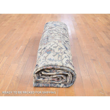 Load image into Gallery viewer, 14&#39;3&quot;x15&#39;7&quot; Ivory, Antique Persian Bakhtiar with Rare All Over Design, Excellent Condition Hand Knotted Pure Wool, Signed by Kashan Carpets, Large Squarish Oversized Oriental Rug FWR480330