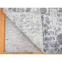 Load image into Gallery viewer, 4&#39;x6&#39; Ivory, Modern Design, Hand Knotted Tone On Tone Plant Based Silk With Textured Wool, Oriental Rug FWR480462