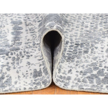 Load image into Gallery viewer, 4&#39;x6&#39; Ivory, Modern Design, Hand Knotted Tone On Tone Plant Based Silk With Textured Wool, Oriental Rug FWR480462