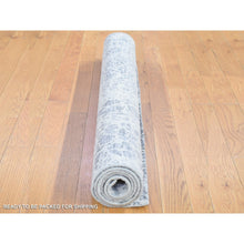 Load image into Gallery viewer, 4&#39;x6&#39; Ivory, Modern Design, Hand Knotted Tone on Tone Plant Based Silk with Textured Wool, Oriental Rug FWR480462