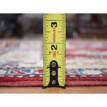 Load image into Gallery viewer, 5&#39;3&quot;x7&#39;1&quot; Rich Red, Afghan Special Kazak With Geometric Design, Natural Dyes, Hand Knotted, Pure Wool Oriental Rug FWR480498