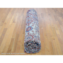 Load image into Gallery viewer, 13&#39;10&quot;x19&#39;5&quot; Beige, Handmade Antique Persian Mahal, Areas Of Wear, Sides And Ends Professionally Secured, Pure Wool, Oversized Oriental Rug FWR480696