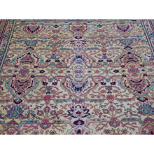 Load image into Gallery viewer, 7&#39;7&quot;x12&#39;7&quot; Beige, Antique Turkish Sivas, Mint Condition, Clean And Soft, Sides And Ends Professionally Secured, Pure Wool, Hand Knotted Gallery Size Oriental Rug FWR480732