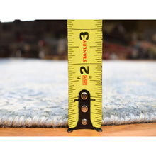 Load image into Gallery viewer, 6&#39;x6&#39; Blue Hand Knotted Wool And Pure Silk Jewellery Design With Soft Colors Round Oriental Rug FWR480858