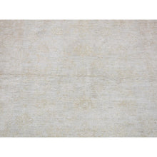 Load image into Gallery viewer, 3&#39;9&quot;x5&#39;8&quot; Ivory, Extra Soft Wool Natural Dyes Hand Knotted, White Wash Peshawar, Oriental Rug FWR480936