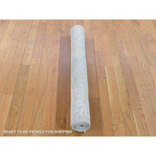 Load image into Gallery viewer, 3&#39;9&quot;x5&#39;8&quot; Ivory, Extra Soft Wool Natural Dyes Hand Knotted, White Wash Peshawar, Oriental Rug FWR480936