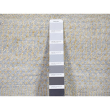 Load image into Gallery viewer, 2&#39;8&quot;x9&#39;1&quot; Gray, Modern Grass Design Gabbeh, Densely Woven Hand Knotted Wool And Silk, Runner Oriental Rug FWR481002