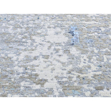Load image into Gallery viewer, 2&#39;6&quot;x11&#39;10&quot; Gray, Pure Wool Modern Abstract Design, Denser Weave Hand Knotted, Runner Oriental Rug FWR481074