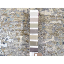 Load image into Gallery viewer, 2&#39;6&quot;x11&#39;10&quot; Gray, Pure Wool Modern Abstract Design, Denser Weave Hand Knotted, Runner Oriental Rug FWR481074