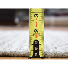 Load image into Gallery viewer, 2&#39;8&quot;x8&#39;2&quot; Coffee Brown, Modern Damask Arabesque Design, Hand Knotted Wool And Silk, Runner Oriental Rug FWR481104