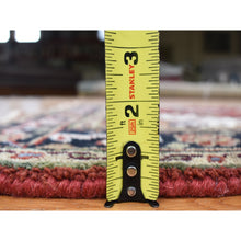 Load image into Gallery viewer, 3&#39;10&quot;x6&#39;1&quot; Rich Red, Heriz Revival With Large Medallion Design, Thick And Plush Hand Knotted Pure Wool, Oriental Rug FWR481116