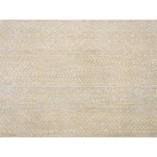 Load image into Gallery viewer, 3&#39;1&quot;x5&#39;1&quot; Lime Green, Wool And Silk Modern Grass Design Gabbeh, Densely Woven Hand Knotted, Oriental Rug FWR481164