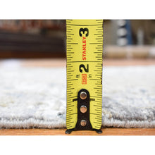 Load image into Gallery viewer, 2&#39;6&quot;x10&#39;6&quot; Beige, Modern Abstract Design Denser Weave, Hand Knotted Pure Wool, Runner Oriental Rug FWR481212