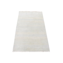Load image into Gallery viewer, 3&#39;x5&#39;4&quot; Ivory, Hand Knotted Wool and Silk, Modern Grass Design Gabbeh Densely Woven, Oriental Rug FWR481242