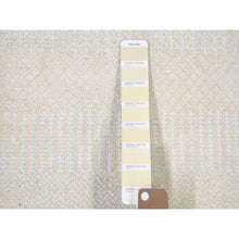 Load image into Gallery viewer, 3&#39;x5&#39;4&quot; Ivory, Hand Knotted Wool and Silk, Modern Grass Design Gabbeh Densely Woven, Oriental Rug FWR481242