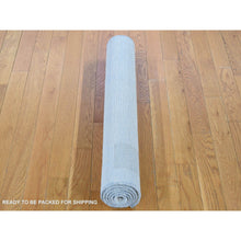 Load image into Gallery viewer, 3&#39;x5&#39;4&quot; Ivory, Hand Knotted Wool And Silk, Modern Grass Design Gabbeh Densely Woven, Oriental Rug FWR481242